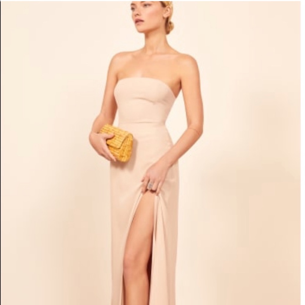 Reformation Ingrid Dress champagne